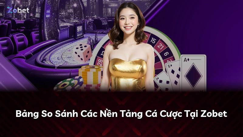 Bảng So Sánh Các Nền Tảng Cá Cược Tại Zobet