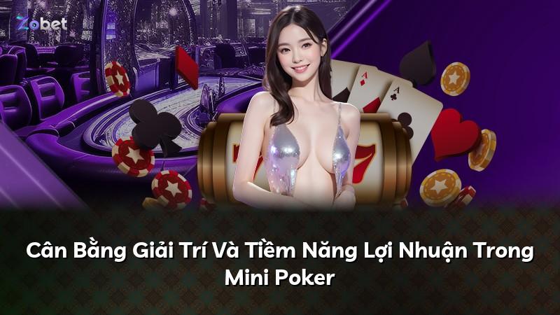 Cân Bằng Giải Trí Và Tiềm Năng Lợi Nhuận Trong Mini Poker
