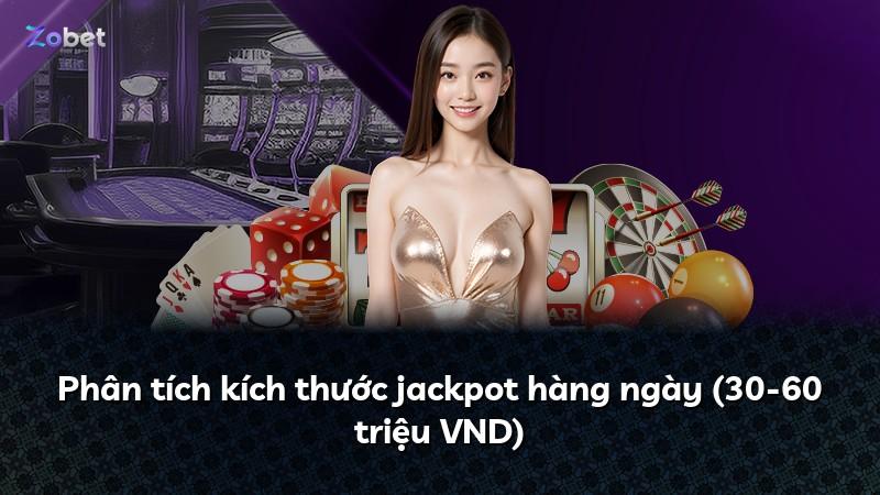 Phân tích kích thước jackpot hàng ngày (30-60 triệu VND)